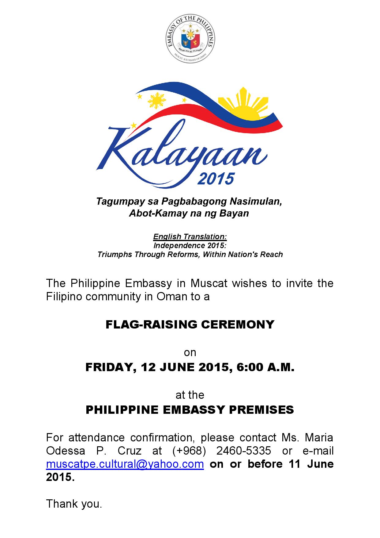 Flag-raising advisory